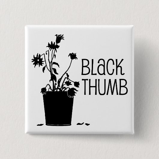 黒い親指 缶バッジ (正面)