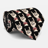 黒い角のアップパターン ネクタイ (ロール)