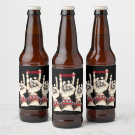 黒い角を上げる ビールラベル