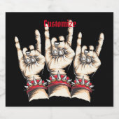 黒い角を上げる リキュールボトルラベル (シングルラベル)