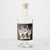 黒い角を上げる リキュールボトルラベル (正面)