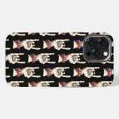 黒い角を上げる iPhoneケース (裏面横)