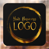 黒い角丸四角形のビジネスロゴ ウィンドウサイン (シート2)