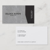 黒い角/灰色のマーブル 名刺 (正面/裏面)