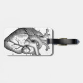 黒い解剖ハート ラゲッジタグ (裏面横)