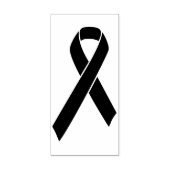 黒い認識度リボン+メッセージ ラバースタンプ (インプリント)