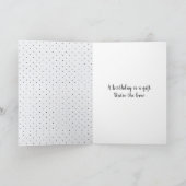 黒い誕生日の弓(ピンのドット) カード (内部)