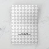 黒い誕生日アーガイルカード（ピンクのカップケーキ付き） カード (内部)