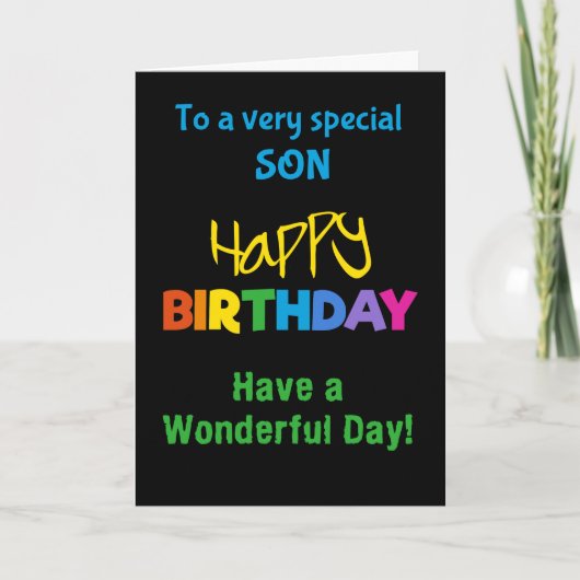 黒い誕生日 カード (正面)