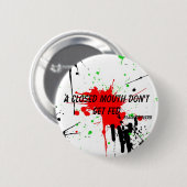 黒い諺ボタン 缶バッジ (正面&裏面)