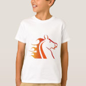 黒い象と赤い馬のTシャツ Tシャツ (正面)