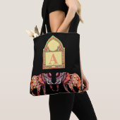 黒い象 トートバッグ (クローズアップ)