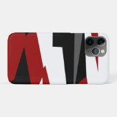 黒い赤いグレーと白 Case-Mate iPhoneケース (裏面(横))