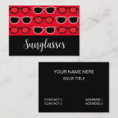 黒い赤いサングラスパターン 名刺 (正面/裏面)