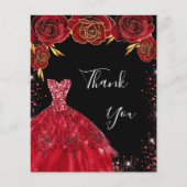 黒い赤いドレスフローラの誕生日感謝していあなた (正面)