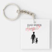 黒い赤いパパモード常にアクリルキーチェーン キーホルダー (正面)