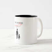 黒い赤いパパモード常にマグカップ ツートーンマグカップ (正面右)