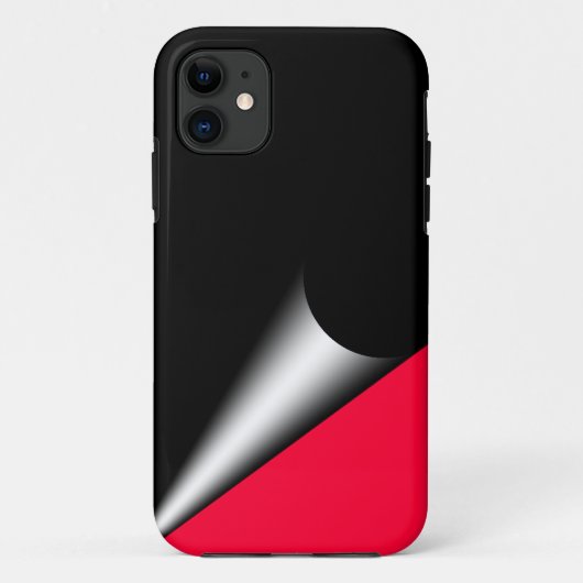 黒い赤いページカールケースメイト Case-Mate iPhoneケース (裏面)