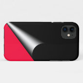黒い赤いページカールケースメイト Case-Mate iPhoneケース (裏面(横))