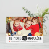 黒い赤いメリークリスマスの写真 シーズンカード (スタンド正面)