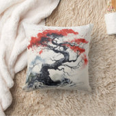 黒い赤い抽象芸術 クッション (ブランケット)