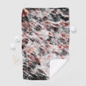 黒い赤い染みでこぼこしたスポンジ状の白いテクスチャ ゴルフタオル (インサイチュ)