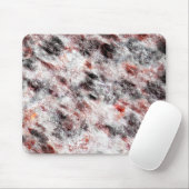 黒い赤い染みでこぼこしたスポンジ状の白いテクスチャ マウスパッド (マウス)