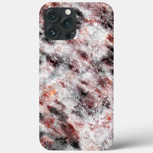 黒い赤い染みでこぼこしたスポンジ状の白いテクスチャ Case-Mate iPhoneケース (裏面)