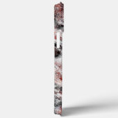 黒い赤い染みでこぼこしたスポンジ状の白いテクスチャ Case-Mate iPhoneケース (裏面 / 右)