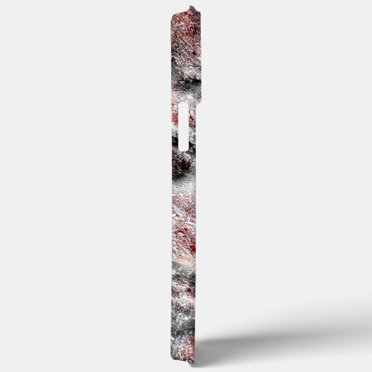 黒い赤い染みでこぼこしたスポンジ状の白いテクスチャ Case-Mate iPhoneケース (裏面 / 右)