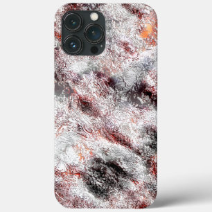 黒い赤い汚れの白いスポンジでこぼこのテクスチャ iPhone 13 PRO MAXケース