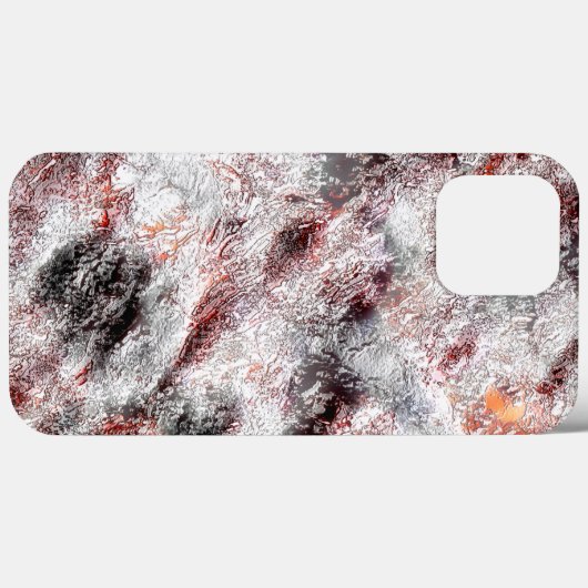 黒い赤い汚れの白いスポンジでこぼこのテクスチャ Case-Mate iPhoneケース (裏面 (横))