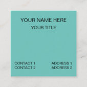 黒い赤い紅色の赤いタナガーバードソングバード スクエア名刺 (裏面)