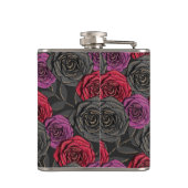 黒い赤い紫のハロウィーンバラ フラスク (裏面)