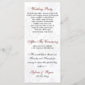 黒い赤い結婚式 プログラム (裏面)