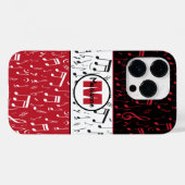 黒い赤と白音楽ノートCase-Mate iPhone Case-Mate iPhoneケース (裏面 (横))