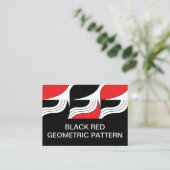 黒い赤のジオメトモダンリ 名刺 (スタンド正面)