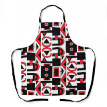 黒い赤の白い抽象芸術幾何学的パターン