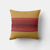 黒い赤の白と変更可能な背景色 クッション (裏面)