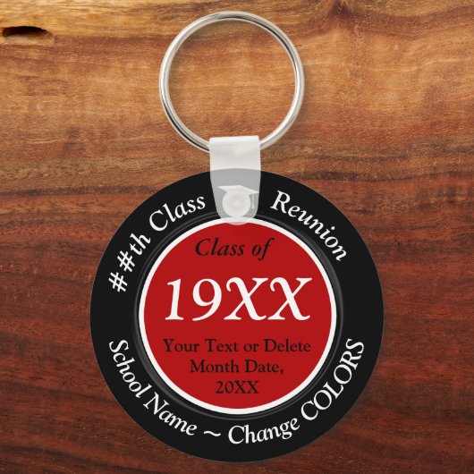 黒い赤の白のカスタム懇親会クラスの贈り物、好意 キーホルダー (裏面)