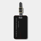 黒い赤の白の魅力魅力的 ラゲッジタグ (正面縦)