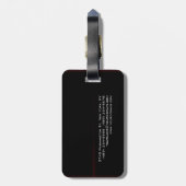 黒い赤の白の魅力魅力的 ラゲッジタグ (裏面縦)