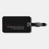 黒い赤の白の魅力魅力的 ラゲッジタグ (裏面横)