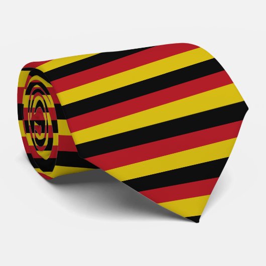 黒い赤の金ゴールド横のストライプネクタイ ネクタイ (ロール)