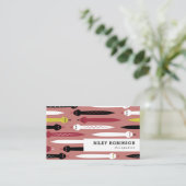 黒い赤の黄と白のヘビ 名刺 (スタンド正面)