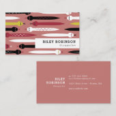 黒い赤の黄と白のヘビ 名刺 (正面/裏面)