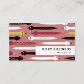 黒い赤の黄と白のヘビ 名刺 (正面)