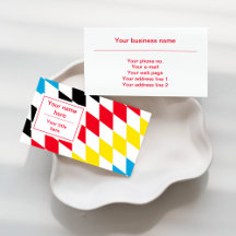 黒い赤の黄色と青のバイエルンのダイヤモンドパターン