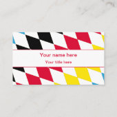 黒い赤の黄色と青のバイエルンのダイヤモンドパターン 名刺 (裏面)