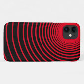 黒い赤のiPhoneストライプのケースまたは色の選択 Case-Mate iPhoneケース (裏面(横))